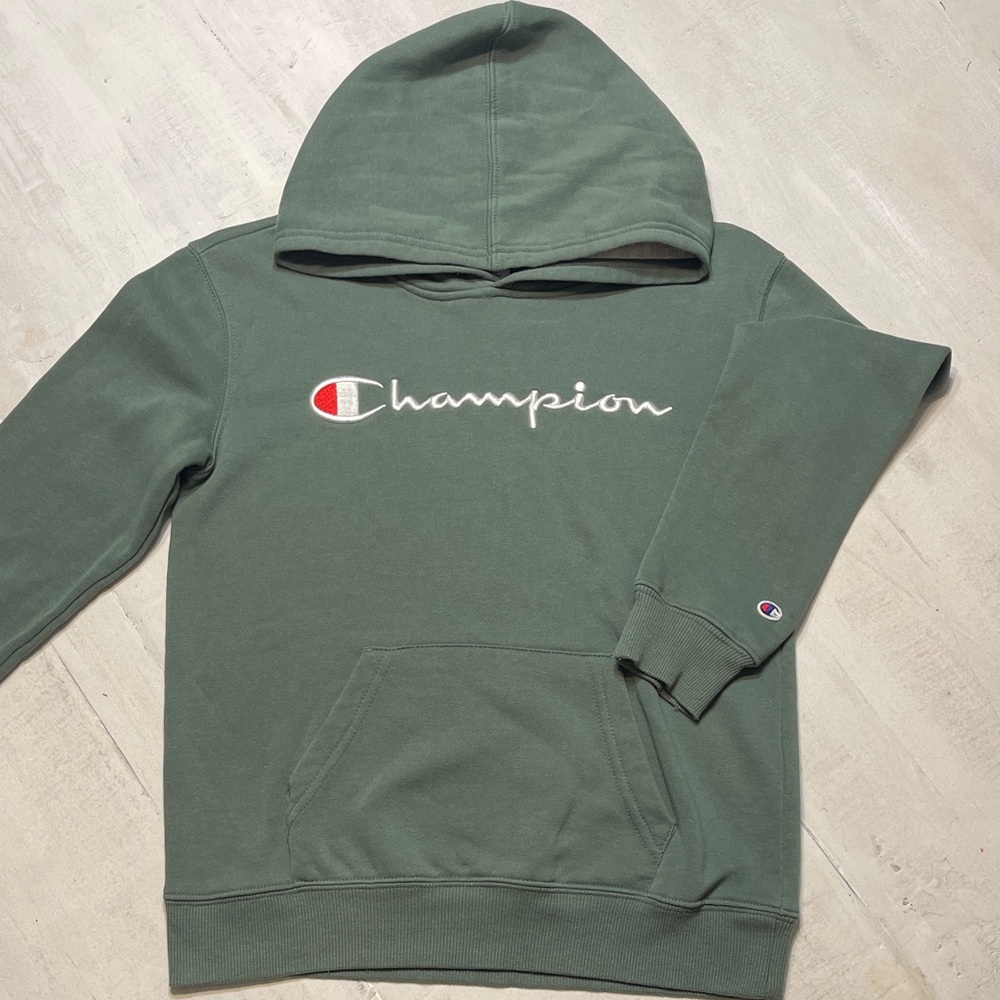 Champion Olive Green Pullover Hoodie